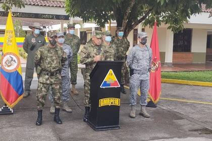 12-09-2021 El comandante general de las Fuerzas Armadas Colombia, el general Luis Fernando Navarro Jiménez.  Cinco militares murieron en un atentado perpetrado el sábado cerca de la frontera con Venezuela  POLITICA SUDAMÉRICA COLOMBIA FUERZAS MILITARES DE COLOMBIA