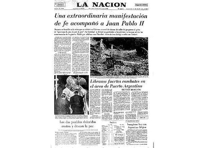 12/06/1982: dos millones de personas concurren a la misa que celebra Juan Pablo II en su primera visita al país.