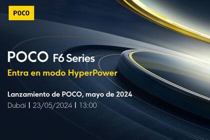 13/05/2024 Anuncio del lanzamiento de la nueva serie de 'smartphones' POCO F6. POLITICA POCO