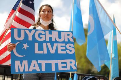 14-08-2020 Manifestación en el exterior de la Casa Blanca contra China pide a Estados Unidos que ponga fin al acuerdo comerciales y tomen medidas para detener la opresión de los uigures. POLITICA CHIP SOMODEVILLA