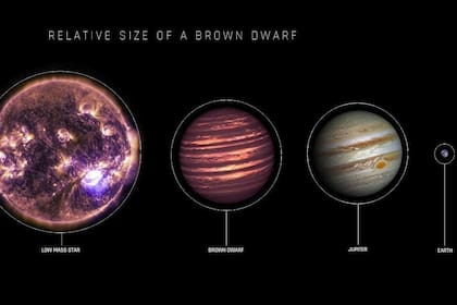 14/07/2023 El tamaño relativo de una estrella enana marrón típica. La estrella en este estudio tiene entre 0,65 y 0,95 el radio de Júpiter.. Astrónomos de la Universidad de Sydney han demostrado que una estrella pequeña y débil es la más fría de la que se tiene constancia que produzca emisión en longitud de onda de radio. POLITICA INVESTIGACIÓN Y TECNOLOGÍA NASA/JPL