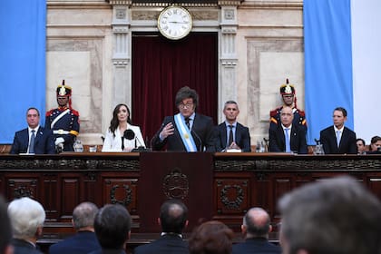 143 Apertura Sesiones Ordinarias del Congreso de la Nacion, el 1 de marzo de 2025, en Buenos Aires;
Javier Milei y Victoria Villarruel