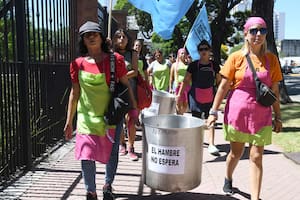15/01/2024 Manifestación de Somos Barrios en Pie freente a la quinta presidencial de Olivos POLITICA SUDAMÉRICA ARGENTINA DABOVE DANIEL / TÉLAM