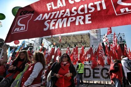 16-10-2021 Marcha antifascista de la CGIL en Roma POLITICA EUROPA ITALIA INTERNACIONAL CGIL