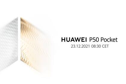 16-12-2021 Cartel de presentación de Huawei P50 Pocket. POLITICA INVESTIGACIÓN Y TECNOLOGÍA HUAWEI
