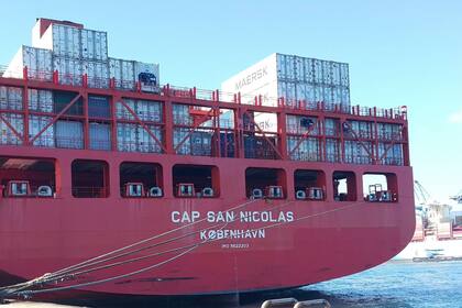 17-06-2019 Barco con contenedores en el puerto de Algeciras POLITICA ESPAÑA EUROPA ANDALUCÍA PUERTO DE ALGECIRAS