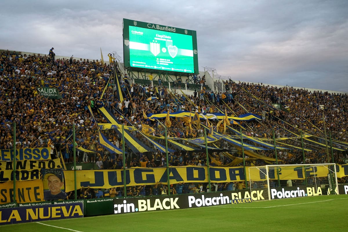 17 de Marzo de 2017, hinchas de Boca como visitantes en la cancha de Banfield