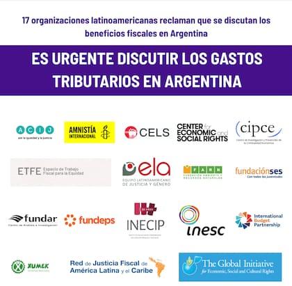17 organizaciones reclamaron por los gastos tributarios