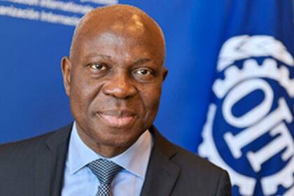 17/04/2023 El director general de la Organización Internacional, Gilbert F. Houngbo ECONOMIA OIT