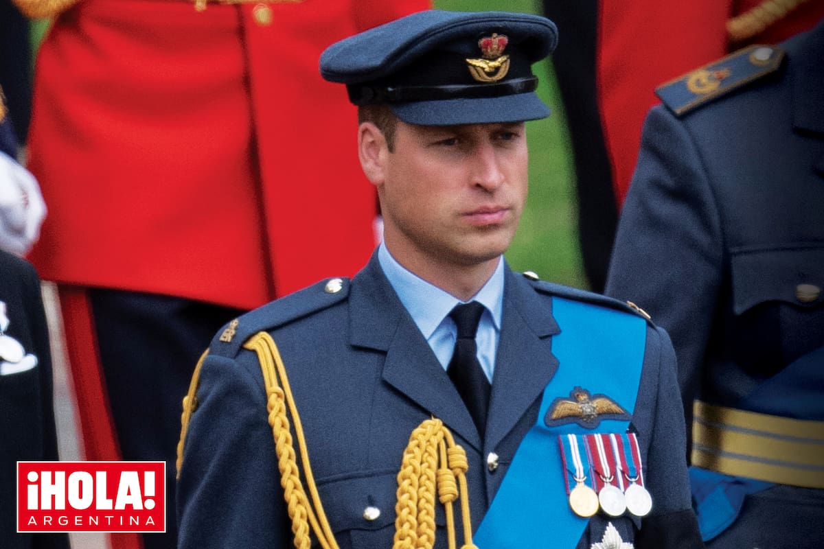 19 de septiembre de 2022. El príncipe durante el servicio en la capilla de St. George por la muerte de su abuela, la reina Isabel II.