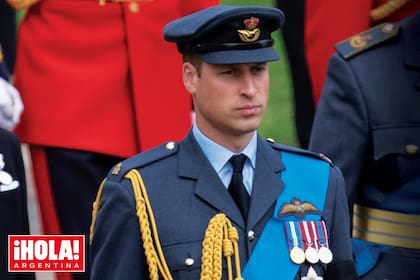 19 de septiembre de 2022. El príncipe durante el servicio en la capilla de St. George por la muerte de su abuela, la reina Isabel II.