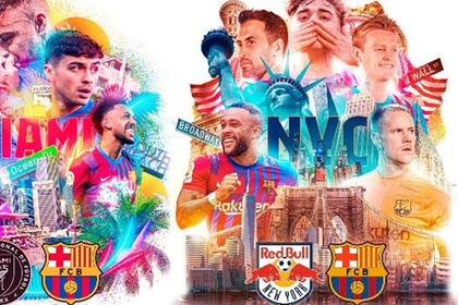 19/05/2022 Imagen promocional de la gira del FC Barcelona en Estados Unidos, en verano de 2022, con partidos en Miami y Nueva York DEPORTES FCB