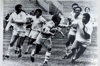 Porta, durante una gira de los Pumas por Inglaterra