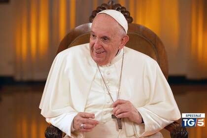 20-12-2021 El Papa Francisco durante el encuentro. POLITICA ESPAÑA EUROPA SOCIEDAD MADRID MEDIASET/VATICAN NEWS