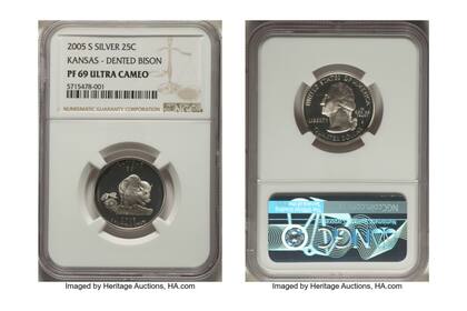 2005-S Kansas con bisonte abollado (Foto Heritage Auctions)
