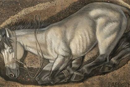 20/05/2024 Reconstrucción de un depósito de caballos sacrificados en Paprotki Kolonia,. Muchos caballos fueron sacados de Escandinavia en barcos durante la última época vikinga para ser sacrificados en rituales funerarios, según una investigación de la Universidad de Cardiff. POLITICA INVESTIGACIÓN Y TECNOLOGÍA MIROSŁAW KUZMA