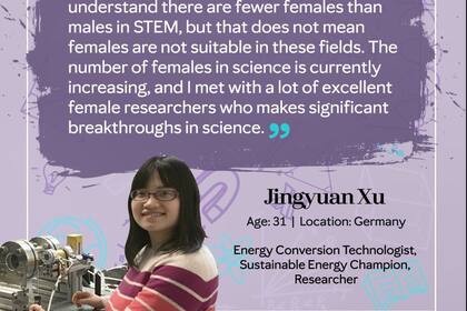 2022 Young Women in STEAM Grant recipient Jingyuan Xu of Germany