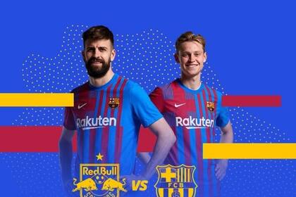 21-07-2021 Cartel promocional del partido amistoso de pretemporad que jugará el FC Barcelona contra el Red Bull Salzburg en Salzburgo (Austria) el 4 de agosto de 2021 DEPORTES FCB