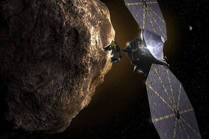 21-10-2021 Ilustración de la misión Lucy junto a un asteroide POLITICA INVESTIGACIÓN Y TECNOLOGÍA NASA