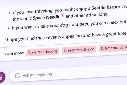 23/05/2024 Microsoft Copilot. Servicios como el buscador DuckDuckGo o el 'chatbot' ChatGPT están experimentando problemas este jueves que se relacionan con la interfaz de programación de aplicaciones (API) de Bing y que Microsoft ya investiga. POLITICA INVESTIGACIÓN Y TECNOLOGÍA MICROSOFT