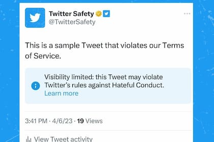 25/04/2023 Interfaz de un tuit restringido POLITICA INVESTIGACIÓN Y TECNOLOGÍA TWITTER INC.