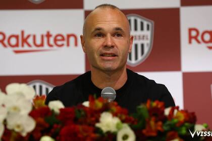 25/05/2023 El futbolista español Andrés Iniesta en la rueda de prensa de despedida del Vissel Kobe DEPORTES VISSEL KOBE