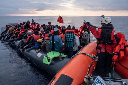 27-02-2021 El barco de rescate 'Sea Watch' 3 salva a más de un centenar de migrantes en el Mediterráneo Central POLITICA EUROPA INTERNACIONAL SEA WATCH