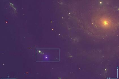 27/03/2024 SN 2023ixf, una supernova supergigante roja (el objeto más azul del rectángulo) que se produjo a 22 millones de años luz de la Tierra POLITICA INVESTIGACIÓN Y TECNOLOGÍA E. ZIMMERMAN ET AL.