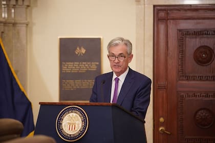 28-05-2021 El presidente de la Fed, Jerome Powell, durante su intervención en un acto el 04/10/2019. ECONOMIA RESERVA FEDERAL DE ESTADOS UNIDOS
