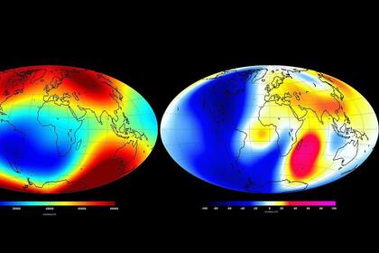28/05/2024 Cambios en el campo magnético global de la Tierra durante seis meses en 2014, medidos por la constelación de tres satélites Swarm de la Agencia Espacial Europea.. Las fluctuaciones en la fuerza del campo magnético de la Tierra, pueden afectar el uso de modelos de campo geomagnético esenciales para la navegación en satélites, aviones, barcos y automóviles. POLITICA INVESTIGACIÓN Y TECNOLOGÍA ESA/DTU SPACE