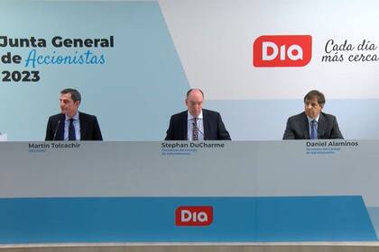 28/06/2023 El presidente del consejo de administración del Grupo Dia, Stephan DuCharme, y el consejero delegado global de Dia, Martín Tolcachir ECONOMIA