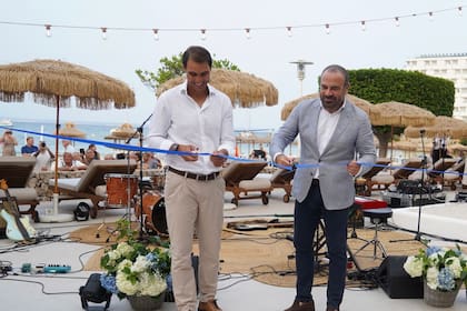 28/06/2023 Inauguración Zel Mallorca con el tenista Rafa Nadal y el CEO y presidente de Meliá Hotel International Gabriel Escarrer en Palmanova ECONOMIA ESPAÑA EUROPA MADRID MELIA HOTELS INTERNATIONAL