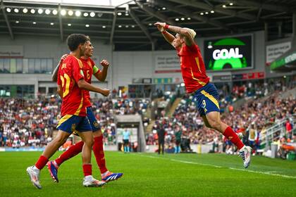 28/07/2024 La selección española Sub-19 masculina. La selección venció (2-0) a Francia en la final de Belfast y alzó su noveno título DEPORTES RFEF