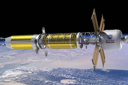 29-03-2022 Vista visionaria de una misión de nave espacial habilitada por propulsión térmica nuclear (NTP) . Esta tecnología puede acortar los tiempos de viaje entre la Tierra y el Planeta Rojo... Y a otros destinos del espacio profundo. POLITICA INVESTIGACIÓN Y TECNOLOGÍA NASA