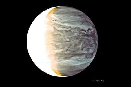 29-09-2021 Fotosíntesis 24 horas en las nubes de Venus puede sustentar la vida.  MADRID, 29 (EUROPÀ PRESS) La luz solar que se filtra a través de las nubes de Venus podría apoyar la fotosíntesis similar a la de la Tierra en las capas de nubes.  POLITICA INVESTIGACIÓN Y TECNOLOGÍA ISAS, JAXA
