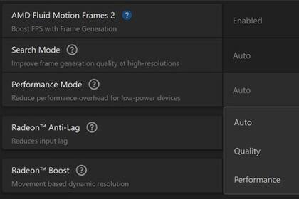 29/07/2024 Recurso de panel con optimizaciones y ajustes Fluid Motion Frames 2. AMD ha presentado Fluid Motion Frames 2 (AFMF 2), una tecnología diseñada para aumentar la velocidad de fotogramas y la fluidez del juego en miles de juegos, que añade nuevas optimizaciones y ajustes configurables para ofrecer mejor rendimiento y menor latencia. POLITICA INVESTIGACIÓN Y TECNOLOGÍA AMD