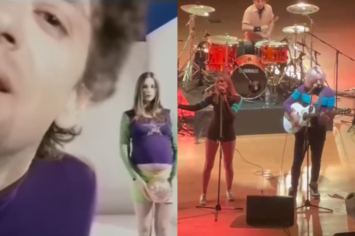 30 años después, Cecilia Amenábar cantó "Te llevo para que me lleves", pero esta vez junto a su hijo Benito Cerati