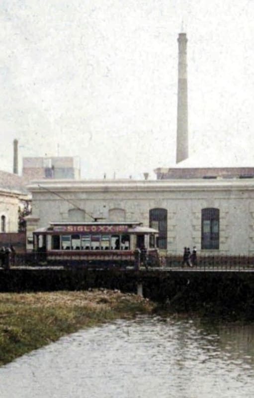 El arroyo Maldonado, en la actual Thames y Corrientes, alrededor de 1909