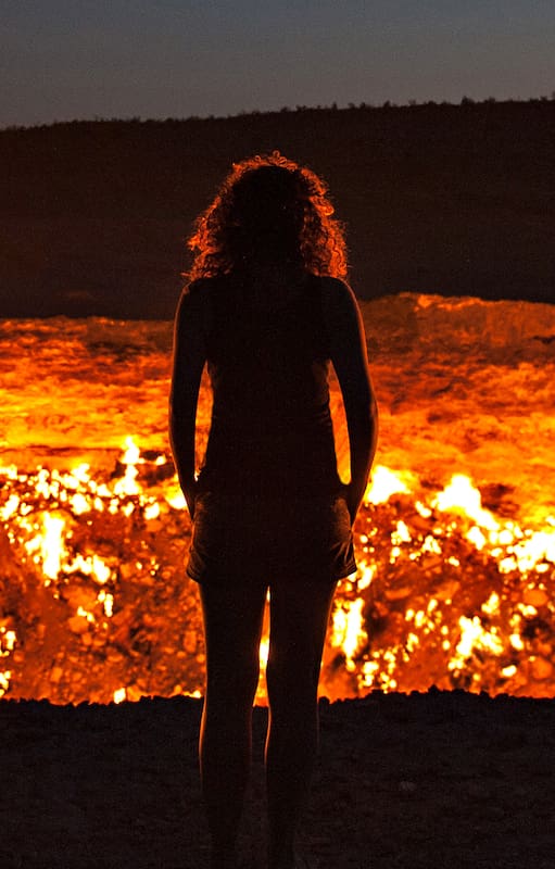Una puerta al infierno en el desierto de Turkmenistán