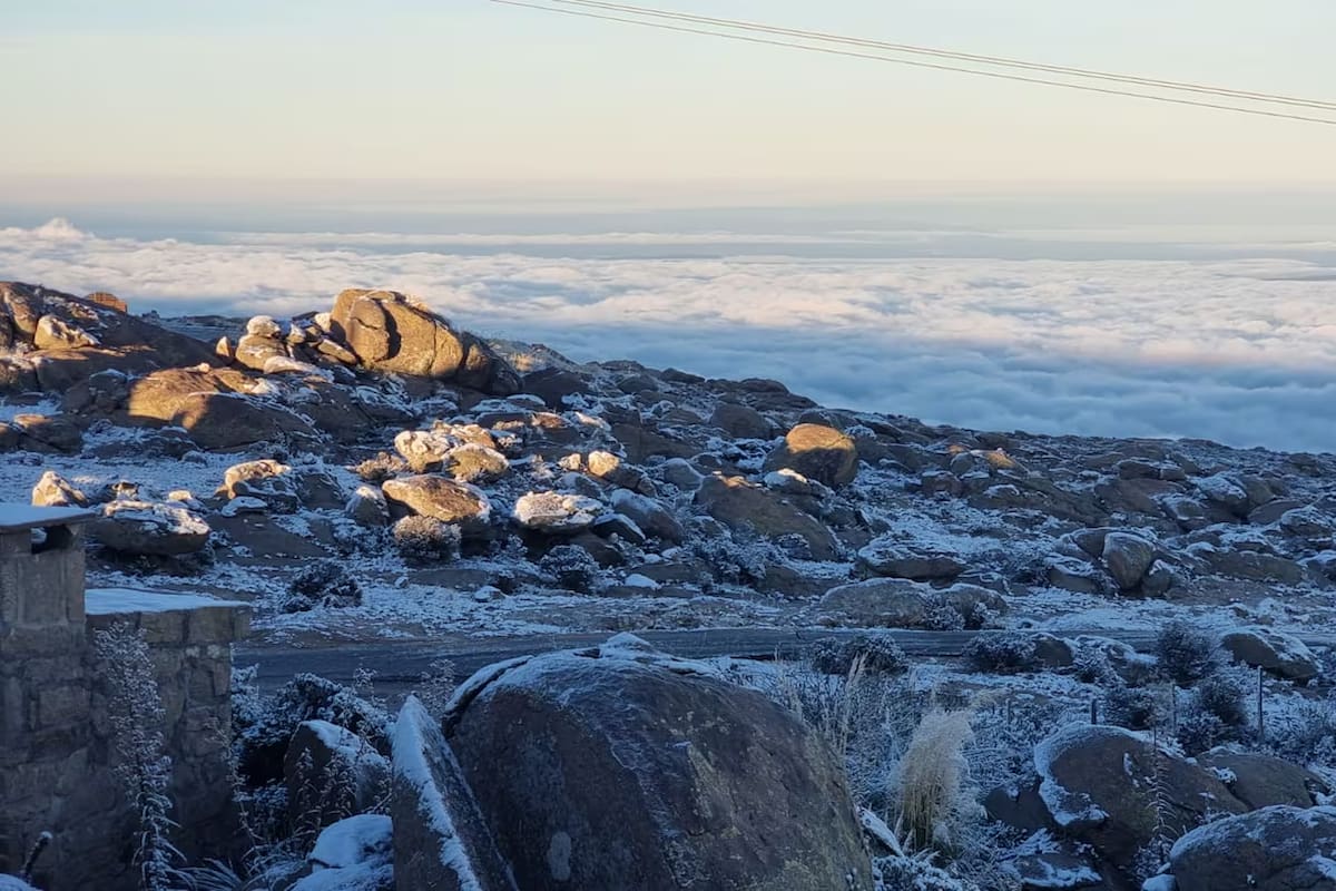 Frente polar: el invierno se adelantó en Córdoba y varios puntos de las sierras están cubiertos de nieve