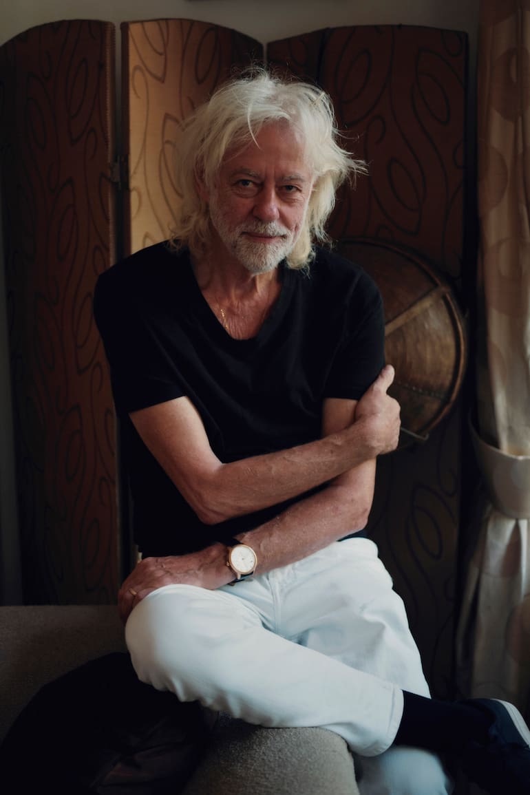 Bon Geldof en su casa de Londres, el pasado 12 de junio; se cumplieron 40 años de los conciertos y la gesta de Live Aid