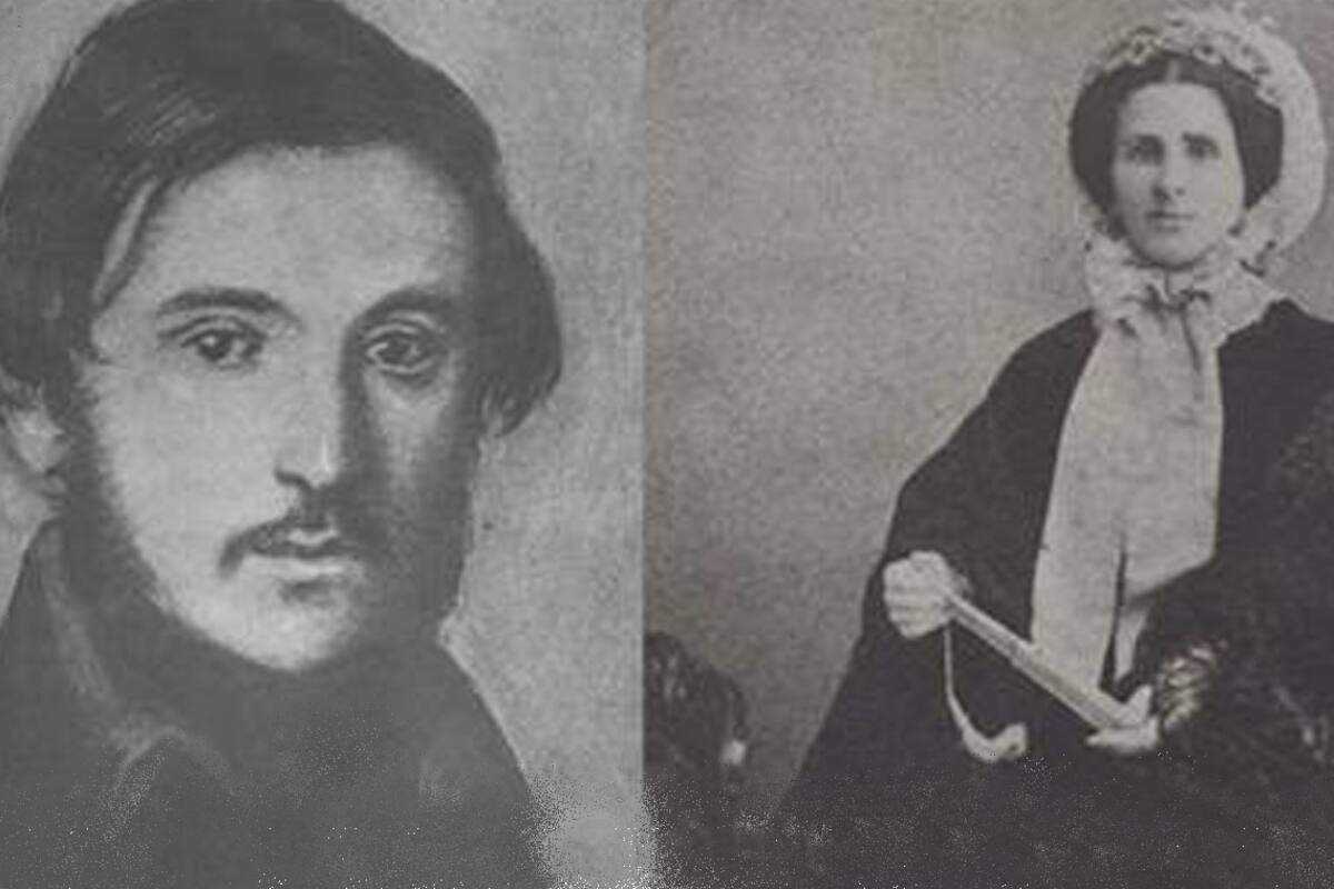Delfina de Vedia, hija de un Guerrero de la Independencia, conoció a Mitre en una fiesta. Al año se casaron.
