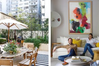 Una interiorista y un arquitecto se mudaron a un primer piso oscuro, pero con una terraza que podía hacerlo un paraíso