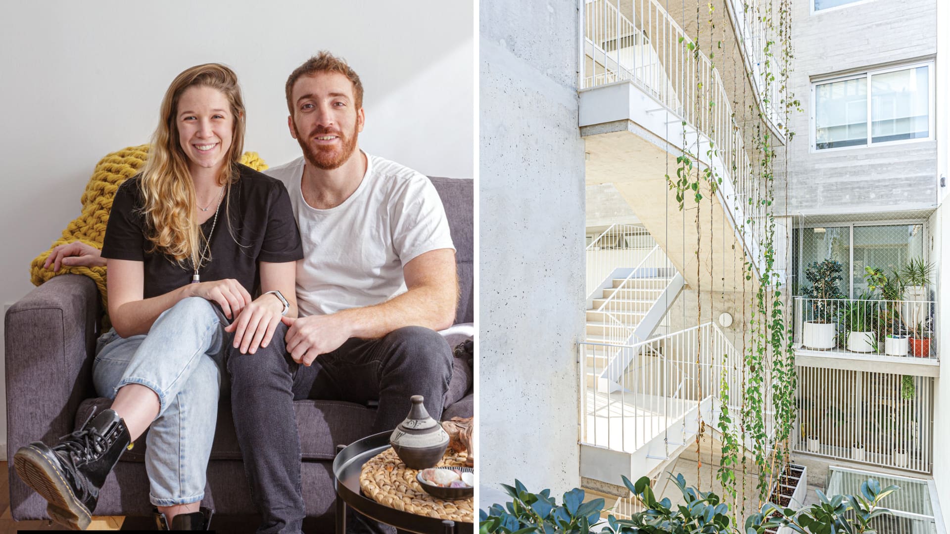 Con blanco, luz y muchas plantas, el departamento de dos ambientes de una joven pareja de profesionales