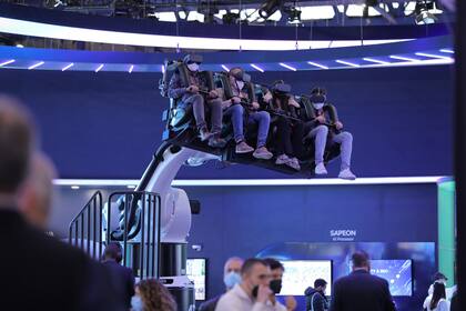 4D Metaverse, una de las atracciones en el pabellón de las operadores móviles en el Congreso Mundial de Móviles