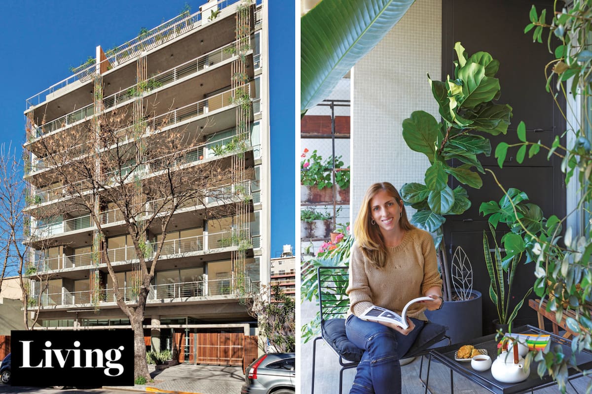 Una arquitecta nos muestra cómo decoró sus tres ambientes de Bajo Belgrano, en un edificio con terraza verde y vista al río