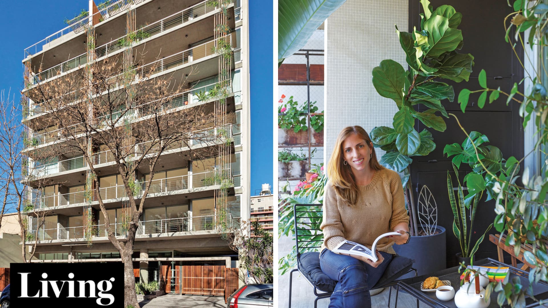 Una arquitecta nos muestra cómo decoró sus tres ambientes de Bajo Belgrano, en un edificio con terraza verde y vista al río