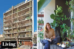 Decoración con pocos objetos, pero de buen diseño, en un tres ambientes de Bajo Belgrano