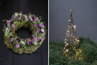 Cómo hacer arreglos florales y un árbol de Navidad con flores frescas
