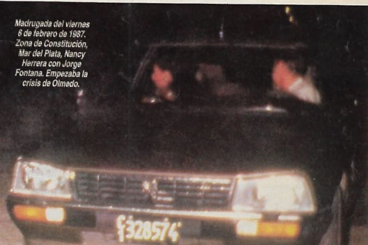6 de febrero de 1987. Nancy Herrera y Cacho Fontana juntos en la foto que fue tapa de la revista Gente e hizo hablar a todo el país.